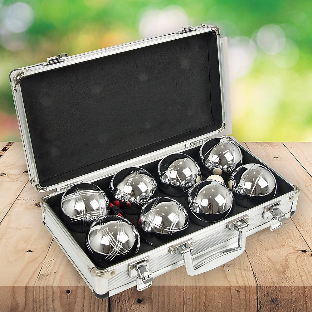 Deluxe Boules Bocce 8 Alloy Ball Set with Wooden Case - Melbourne Home & Living