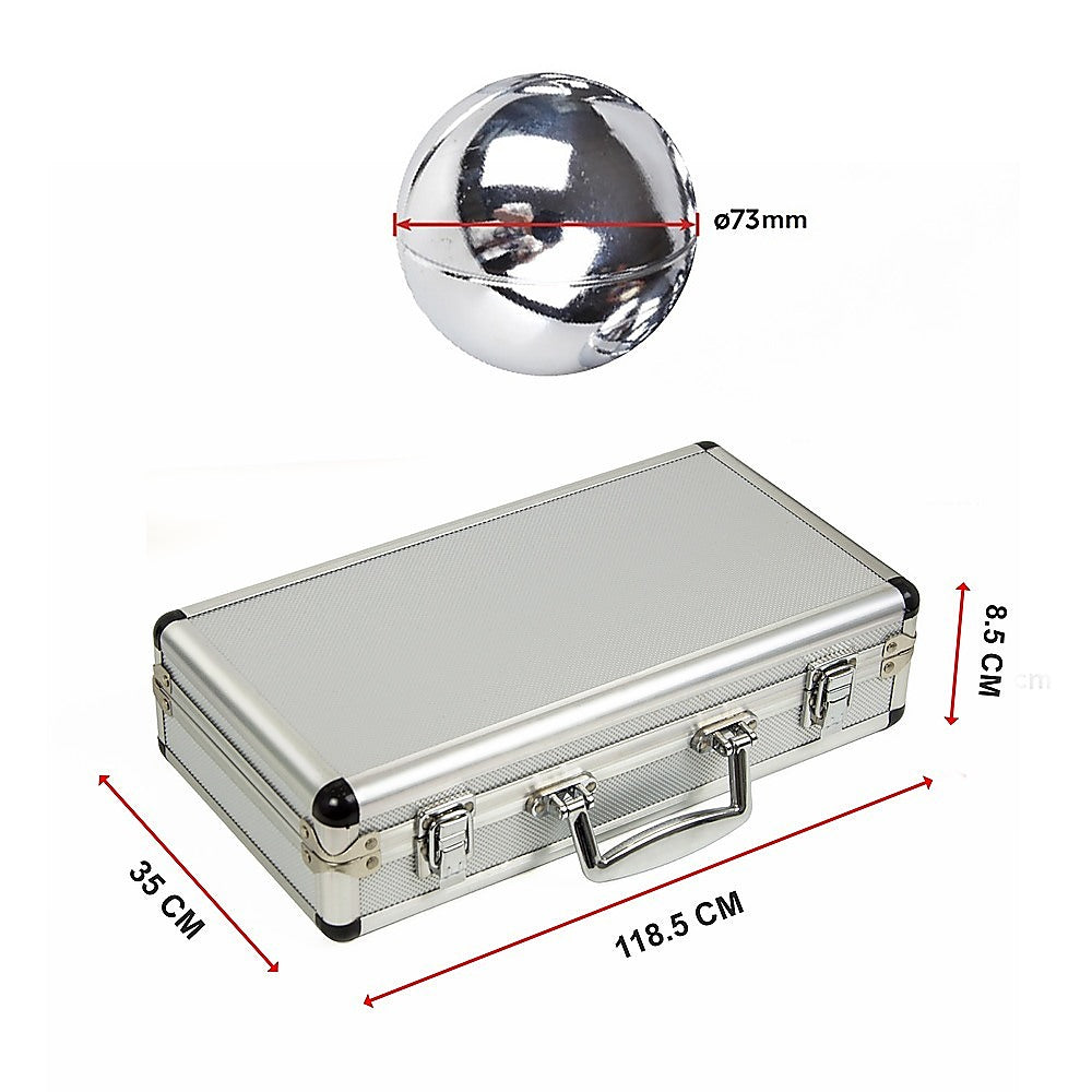 Deluxe Boules Bocce 8 Alloy Ball Set with Wooden Case - Melbourne Home & Living