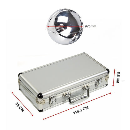 Deluxe Boules Bocce 8 Alloy Ball Set with Wooden Case - Melbourne Home & Living