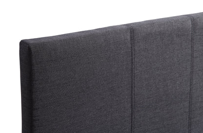 Single Linen Fabric Bed Frame Grey - Melbourne Home & Living
