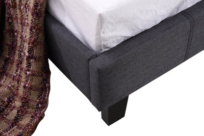 Single Linen Fabric Bed Frame Grey - Melbourne Home & Living