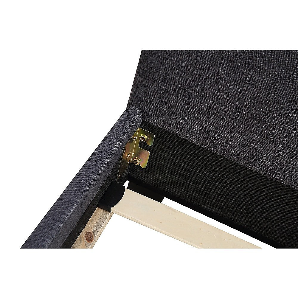 King Linen Fabric Bed Frame Grey - Melbourne Home & Living