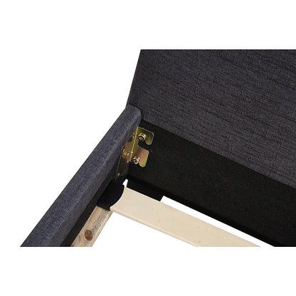 King Linen Fabric Bed Frame Grey - Melbourne Home & Living