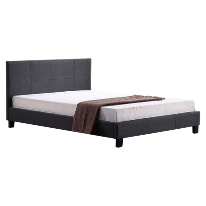 Queen Linen Fabric Bed Frame Grey - Melbourne Home & Living