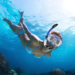 Snorkeling Swimming Diving Mask & Snorkel - Quality Tempered Glass - Melbourne Home & Living