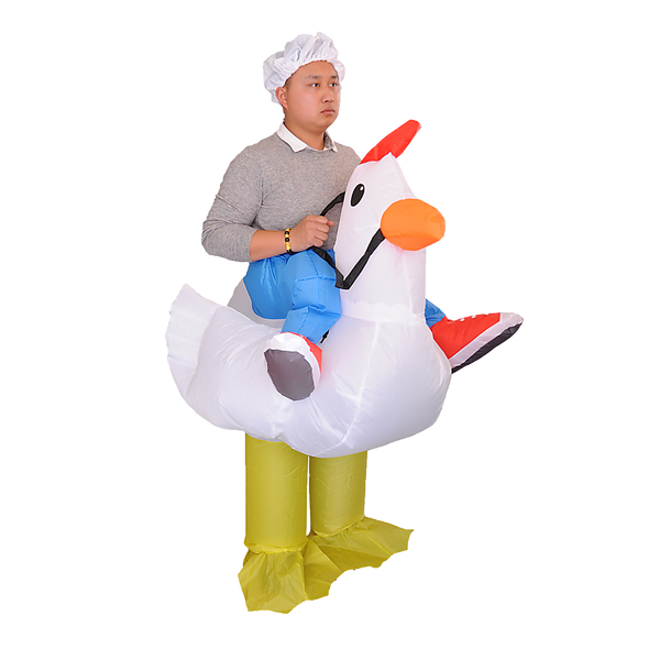  CHICKEN Fancy Dress Inflatable Suit - Fan Operated Costume