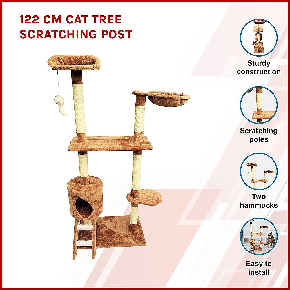 122 cm Cat tree Scratching Post - Melbourne Home & Living