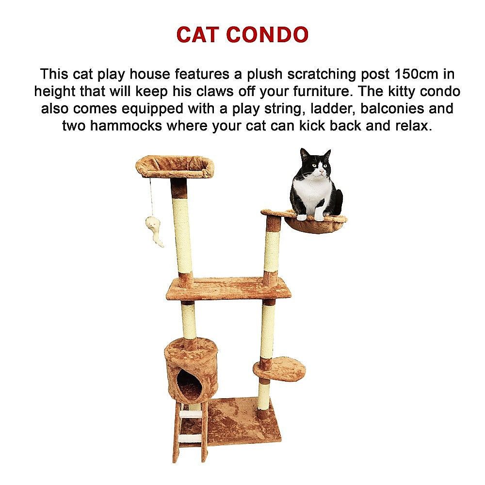 122 cm Cat tree Scratching Post - Melbourne Home & Living