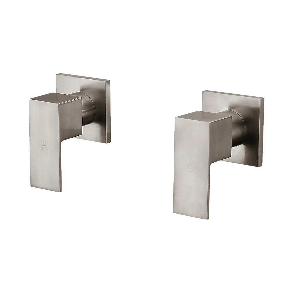 Chrome Bathroom Shower / Bath Mixer Tap Set with Brushed Finish w/ WaterMark