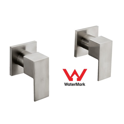 Chrome Bathroom Shower / Bath Mixer Tap Set with Brushed Finish w/ WaterMark