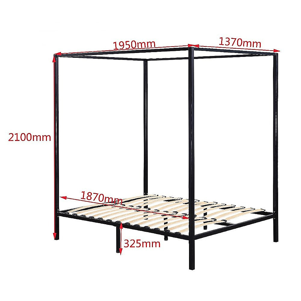 4 Four Poster Double Bed Frame - Melbourne Home & Living