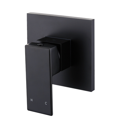 Polished Black Bathroom Shower Wall Mixer w/ WaterMark