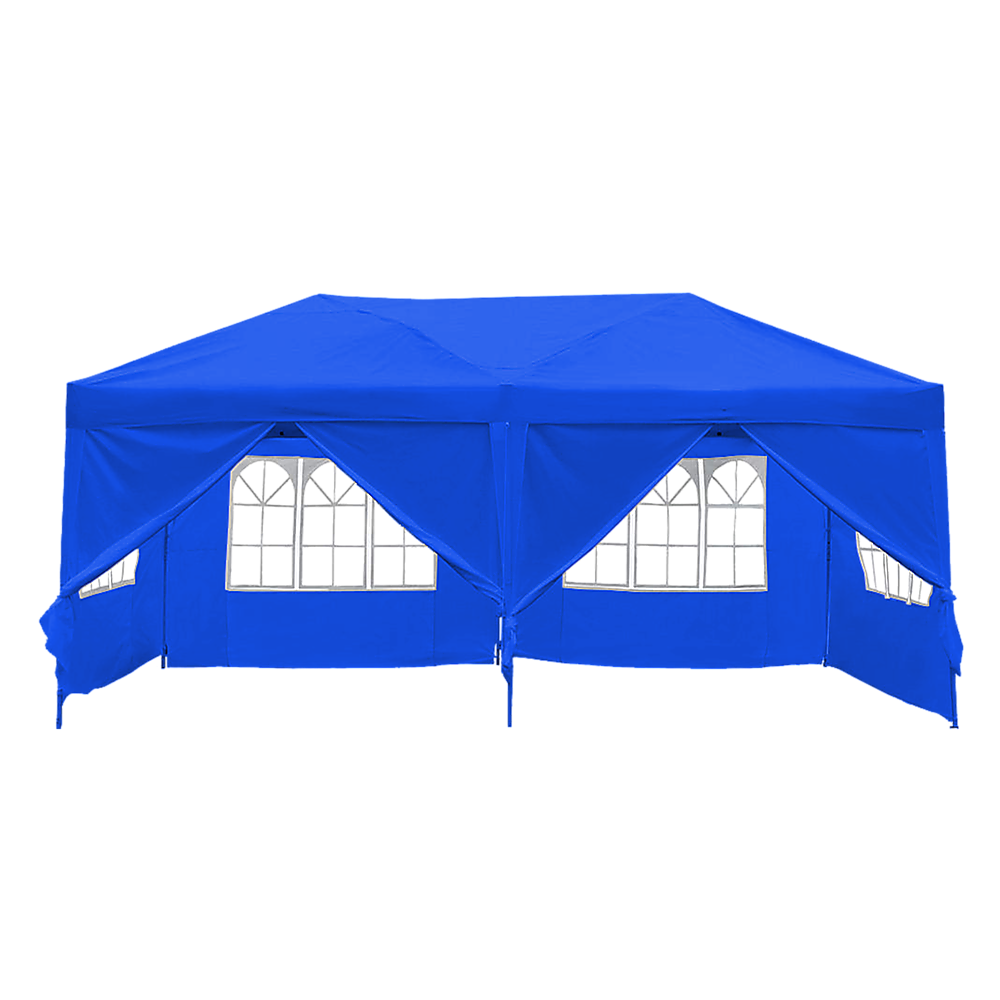 3x6m Gazebo Outdoor Marquee Tent Canopy Blue - Melbourne Home & Living