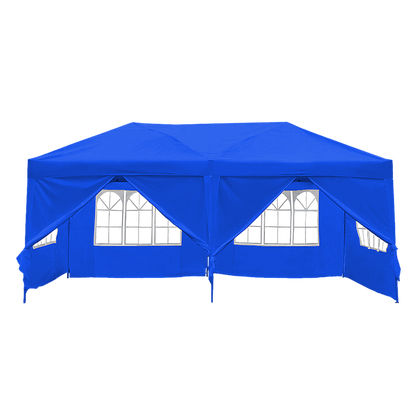 3x6m Gazebo Outdoor Marquee Tent Canopy Blue - Melbourne Home & Living