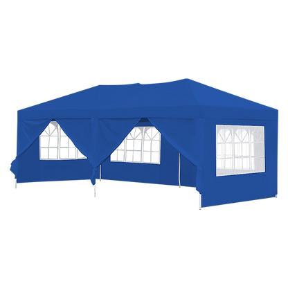 3x6m Gazebo Outdoor Marquee Tent Canopy Blue - Melbourne Home & Living