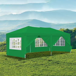 3x6m Gazebo Outdoor Marquee Tent Canopy Green - Melbourne Home & Living