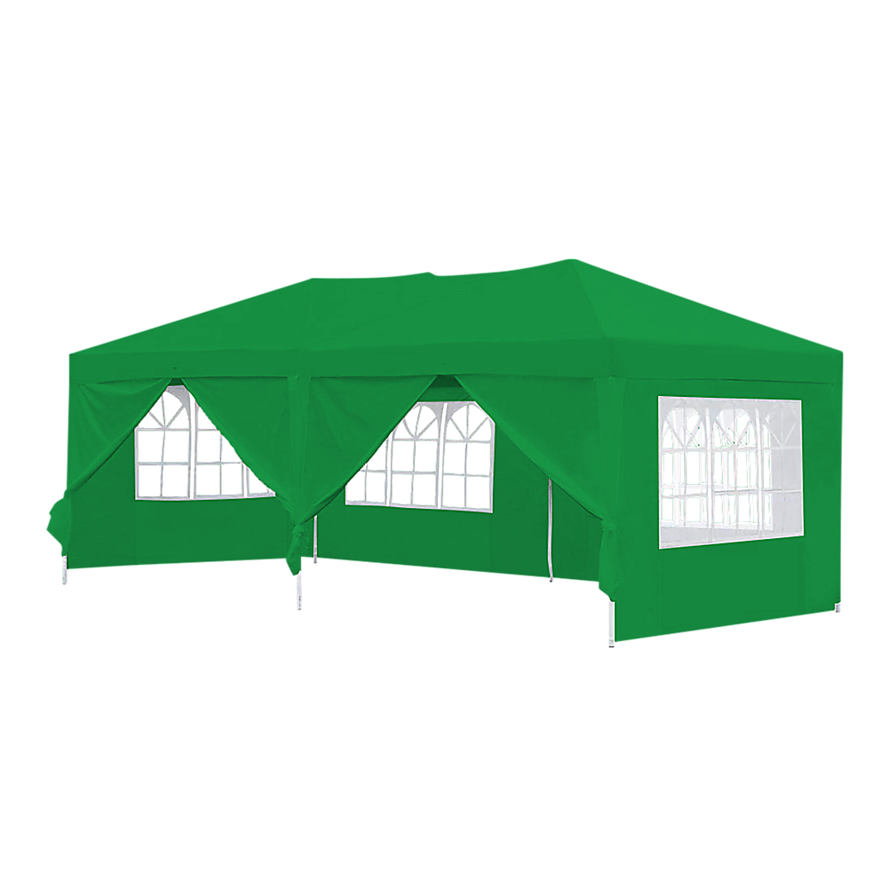 3x6m Gazebo Outdoor Marquee Tent Canopy Green - Melbourne Home & Living