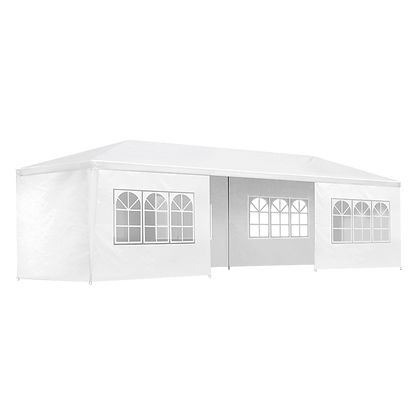 3x9m Wedding Outdoor Gazebo Marquee Tent Canopy White - Melbourne Home & Living