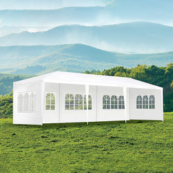 3x9m Wedding Outdoor Gazebo Marquee Tent Canopy White - Melbourne Home & Living