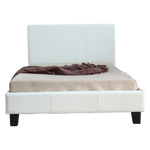 King Single Pu Leather Bed Frame White