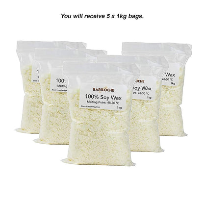 5kg Professional Grade 100% Natural Soy Wax Candle Making Supplies - Melbourne Home & Living