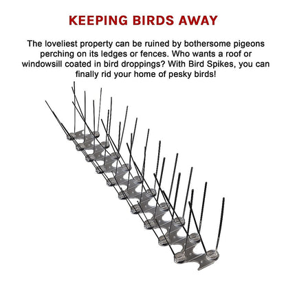 Bird Spikes - Polycarbonate zig-zag 10 metre bundle - Melbourne Home & Living