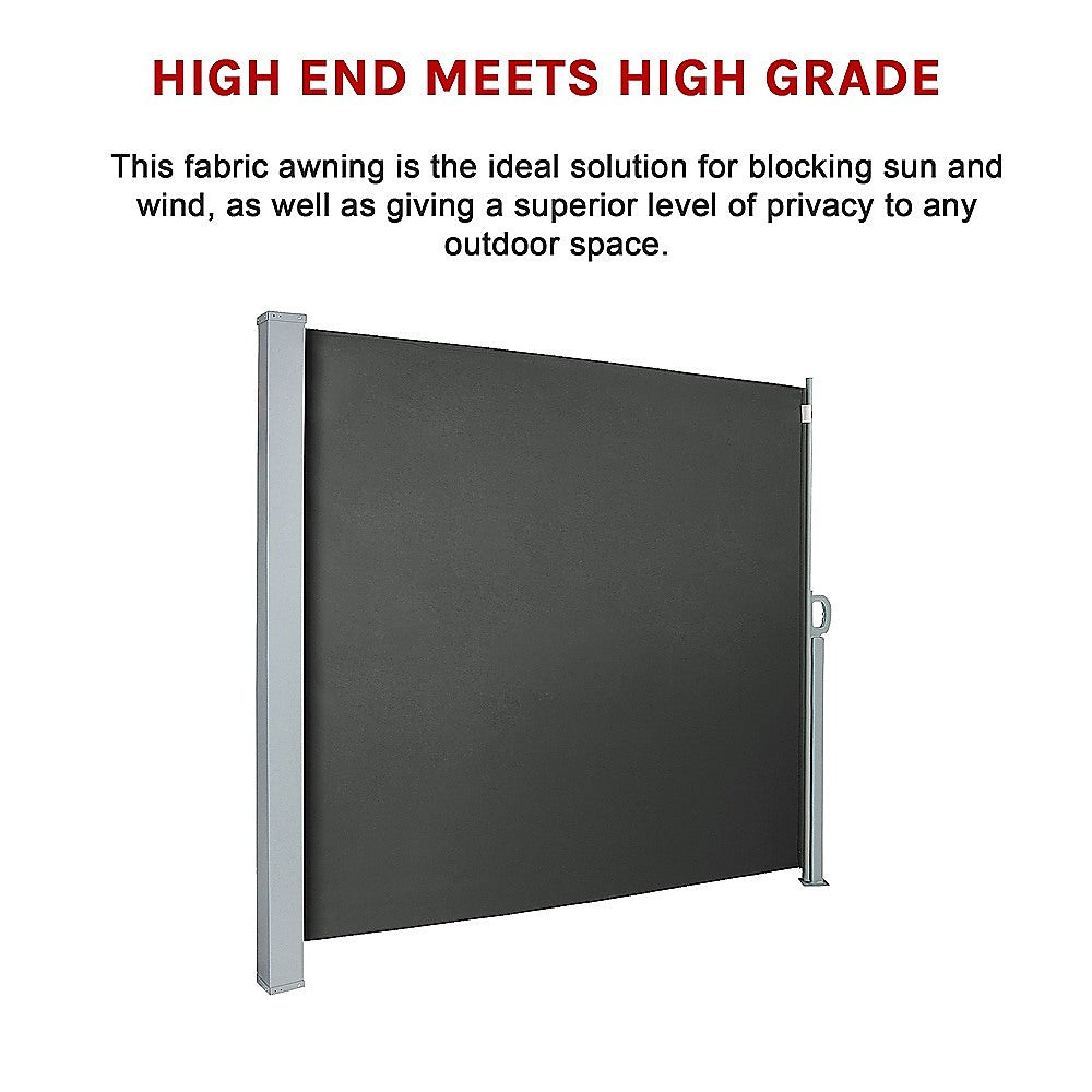 1.8X3M Retractable Side Awning Shade - Melbourne Home & Living