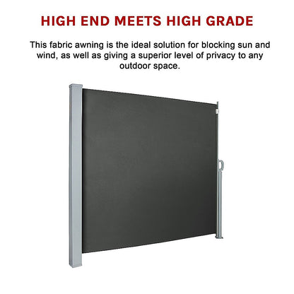 1.8X3M Retractable Side Awning Shade - Melbourne Home & Living
