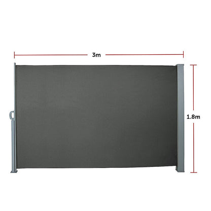 1.8X3M Retractable Side Awning Shade - Melbourne Home & Living