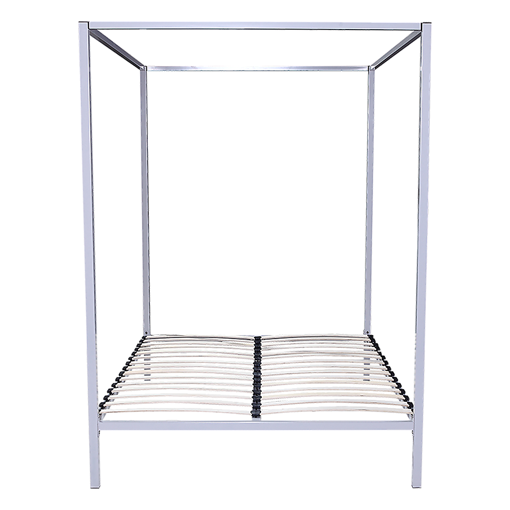 4 Four Poster Queen Bed Frame Metal