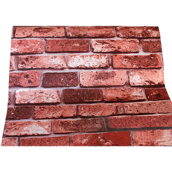 10m 3D Red Brick Print Theme Wallpaper - Melbourne Home & Living