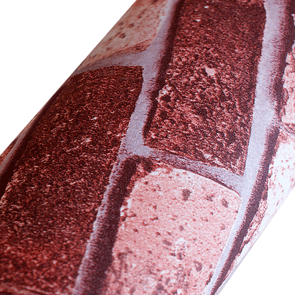 10m 3D Red Brick Print Theme Wallpaper - Melbourne Home & Living