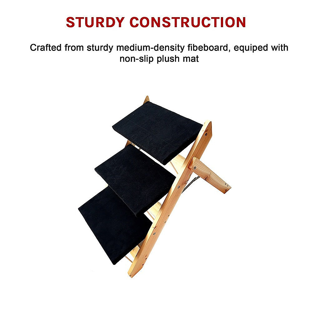 3 Steps Portable Dog Cat Pet Stairs - Melbourne Home & Living