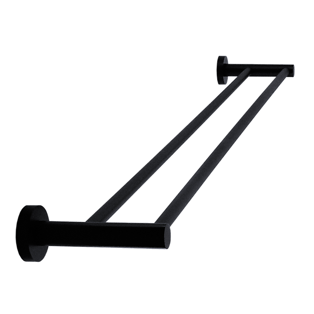 Single Classic Towel Bar Rail Bathroom Electroplated Matte Black Finish - Melbourne Home & Living