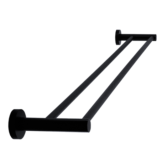 Single Classic Towel Bar Rail Bathroom Electroplated Matte Black Finish - Melbourne Home & Living