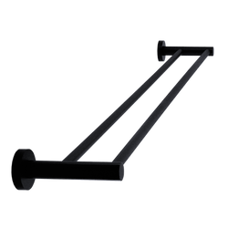 Single Classic Towel Bar Rail Bathroom Electroplated Matte Black Finish - Melbourne Home & Living