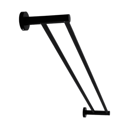Single Classic Towel Bar Rail Bathroom Electroplated Matte Black Finish - Melbourne Home & Living