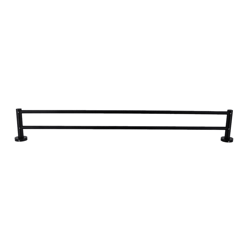 Single Classic Towel Bar Rail Bathroom Electroplated Matte Black Finish - Melbourne Home & Living