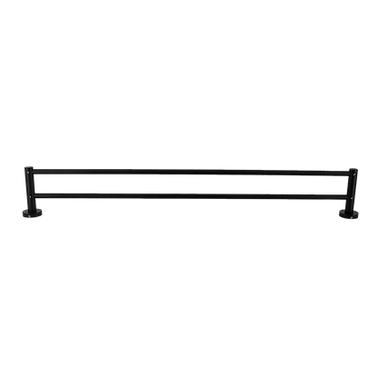 Single Classic Towel Bar Rail Bathroom Electroplated Matte Black Finish - Melbourne Home & Living