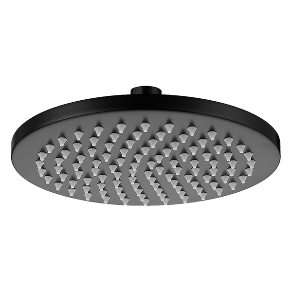  200mm Shower Head Round 304SS Showerhead Electroplated Matte Black Finish