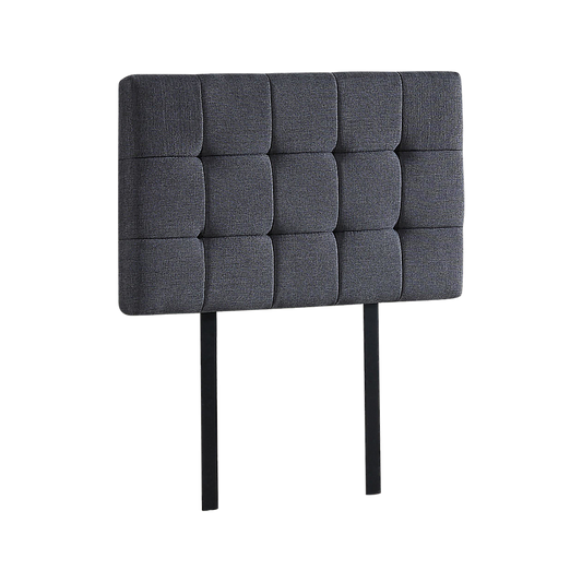 Contemporary Linen Fabric Single Bed Deluxe Headboard - Grey