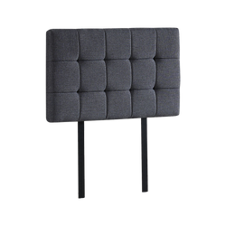 Contemporary Linen Fabric Single Bed Deluxe Headboard - Grey