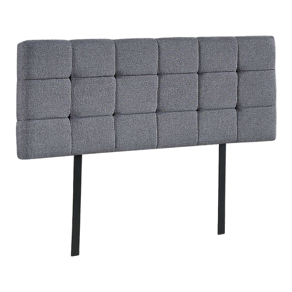  Plush Linen Fabric Double Bed Deluxe Headboard - Grey