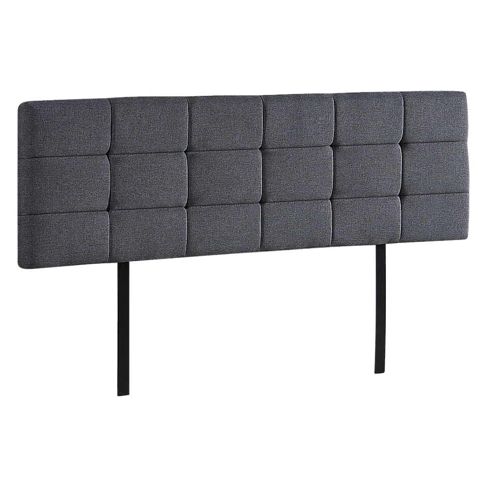 Majestic Linen Fabric King Bed Deluxe Headboard - Grey