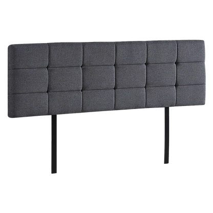 Majestic Linen Fabric King Bed Deluxe Headboard - Grey