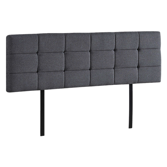 Majestic Linen Fabric King Bed Deluxe Headboard - Grey