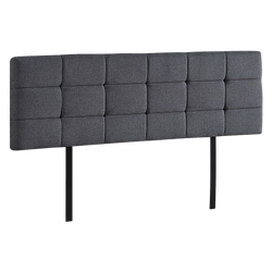 Majestic Linen Fabric King Bed Deluxe Headboard - Grey