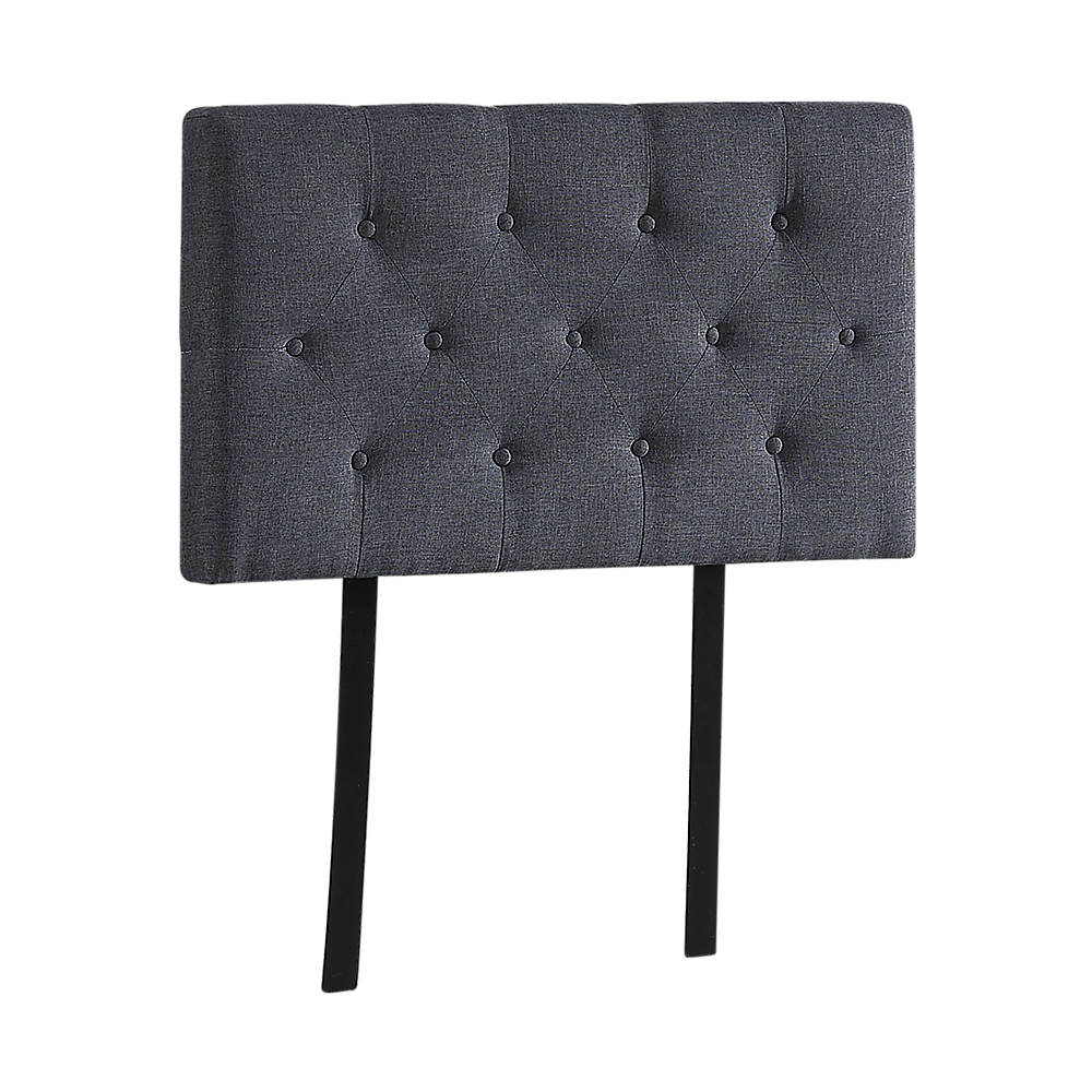 Modern Linen Fabric Single Bed Deluxe Headboard - Grey