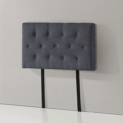 Modern Linen Fabric Single Bed Deluxe Headboard - Grey