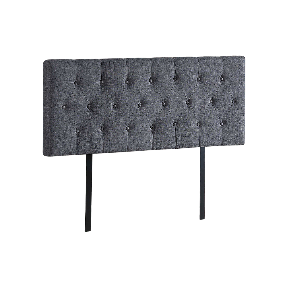 Cozy Linen Fabric Double Bed Deluxe Headboard - Grey
